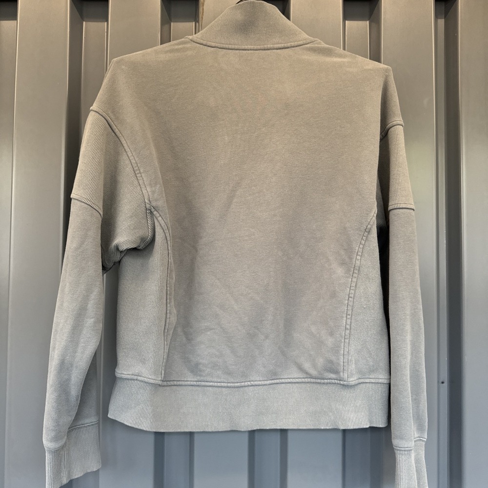 Vuori Sedona Pullover Womens XS Ribbed Crop 1/2 Zip Sweatshirt Olive VW2005 - Picture 5 of 8